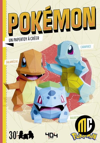 PAPERTOY POKEMON STARTERS : BULBIZARRE, CARAPUCE ET SALAMECHE