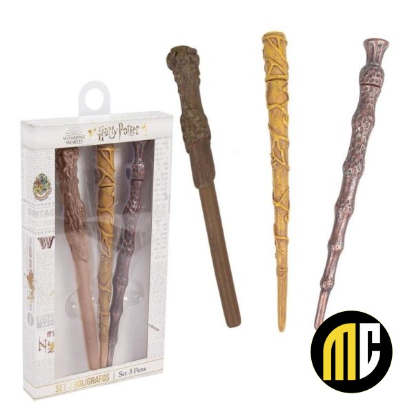 HARRY POTTER - Set de 3 Stylos-Bille Baguettes