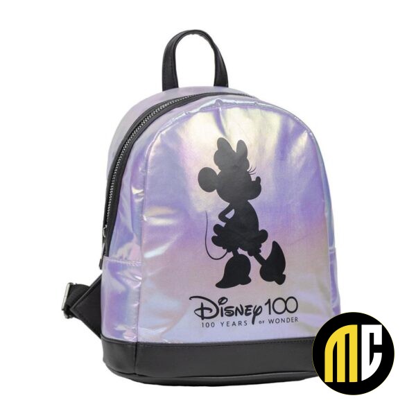 DISNEY 100 Ans - Minnie - Mini Sac à Dos Similicuir Nacré