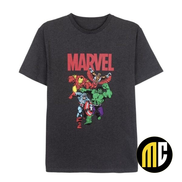 MARVEL - T-Shirt Coton - 4 Personnages - Taille L