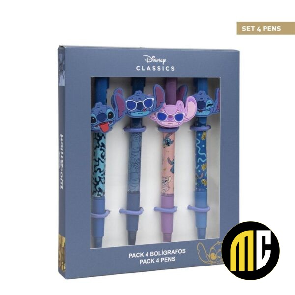 STITCH - Lot de 4x Stylos Topper