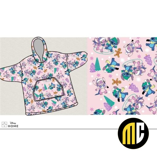 LILO & STITCH - Stitch Angel -Sweat Poncho Coral Fleece -Taille Enfant