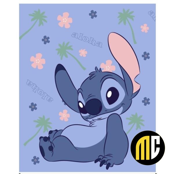 LILO & STITCH - Stitch "Aloha" - Couverture Flanelle 130x160cm