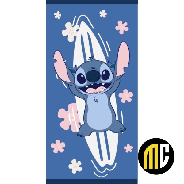 DISNEY - Stitch surf sur la mer - Serviette de Plage 70x140cm