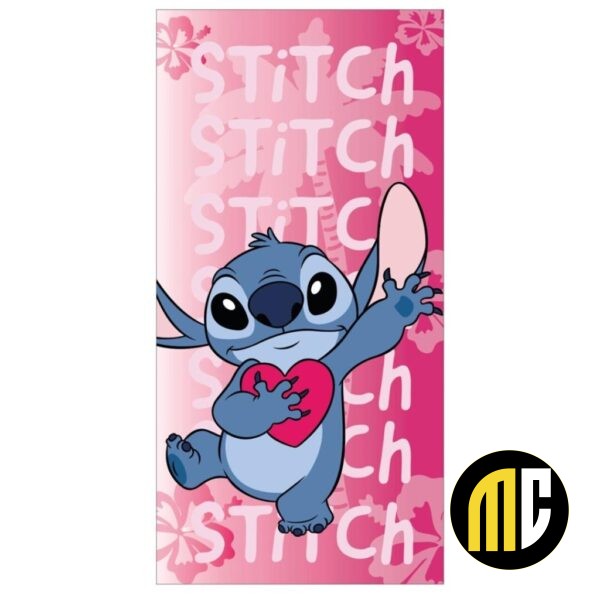 DISNEY - Stitch "Coeur" - Serviette de Plage 70x140cm