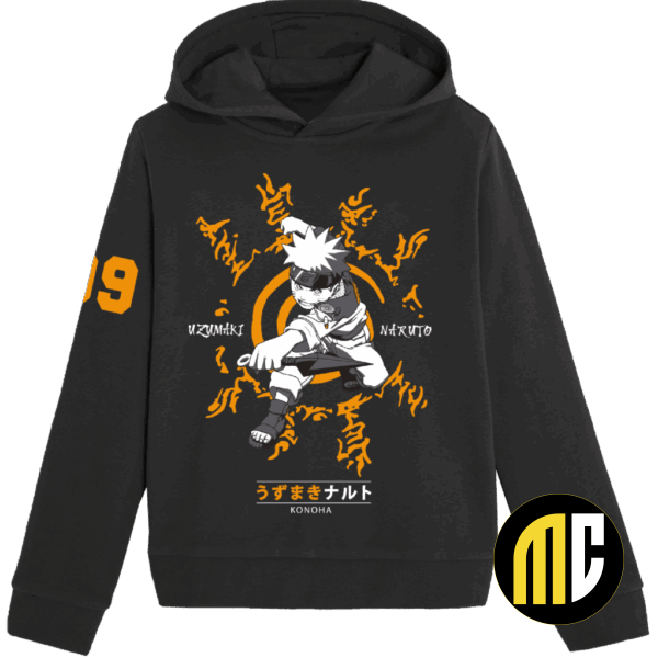 NARUTO - Naruto Uzumaki Konoha - Sweat-Shirt Enfant (6 Ans)