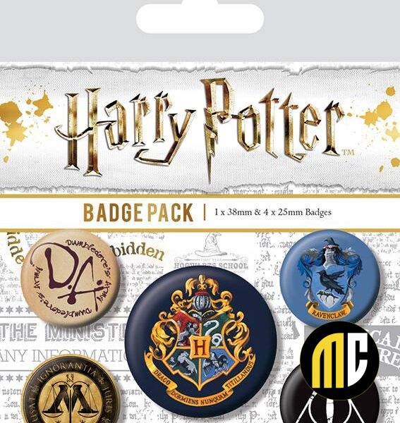 HARRY POTTER - Pack 5 Badges - Hogwarts