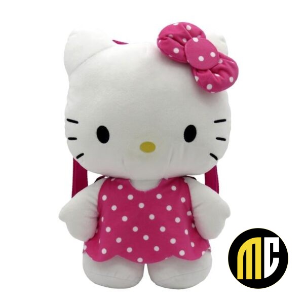 HELLO KITTY - Rose - Sac à Dos Peluche - 35cm
