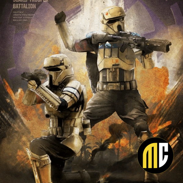ROGUE ONE KEY FORCES - Magnetic Metal Poster 45x32 - Scarif Trooper