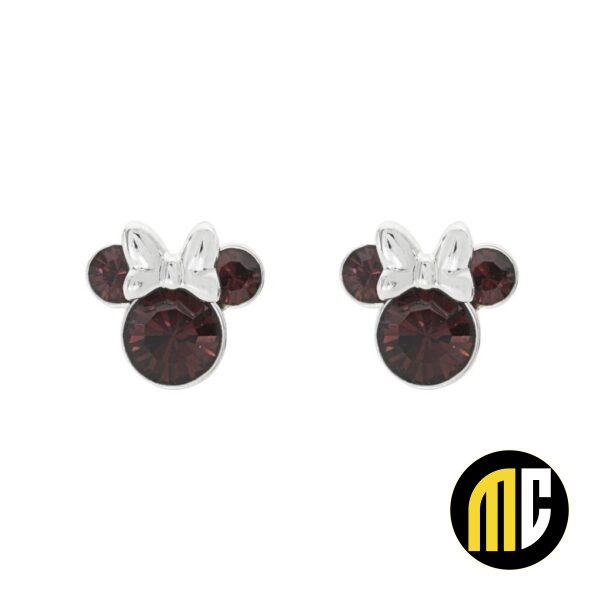 MINNIE - Clous d'Oreilles Anniversaire en Laiton Plaqué - Janvier