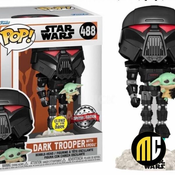 STAR WARS - POP N° 488 - Dark Trooper w/Grogu SP.EDIT.