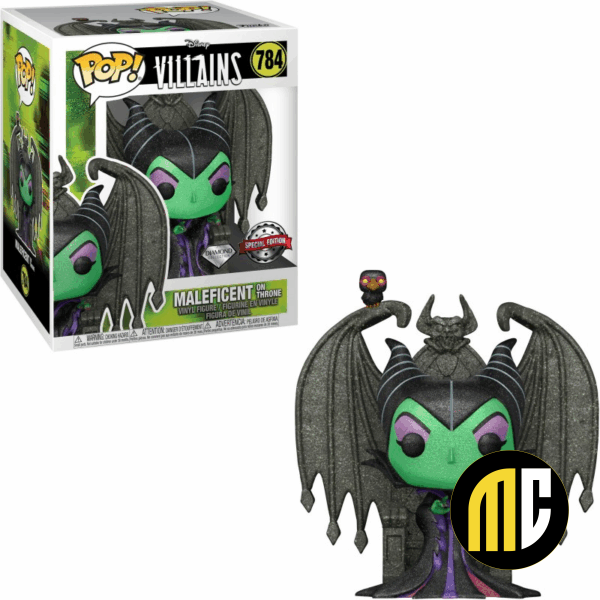 DISNEY - POP DLX 6'' N° 784 - Maleficent on Throne DIAMOND Glit. SE