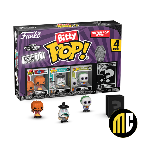 NBX - Bitty Pop 4 Pack 2.5cm - Jack Citrouille