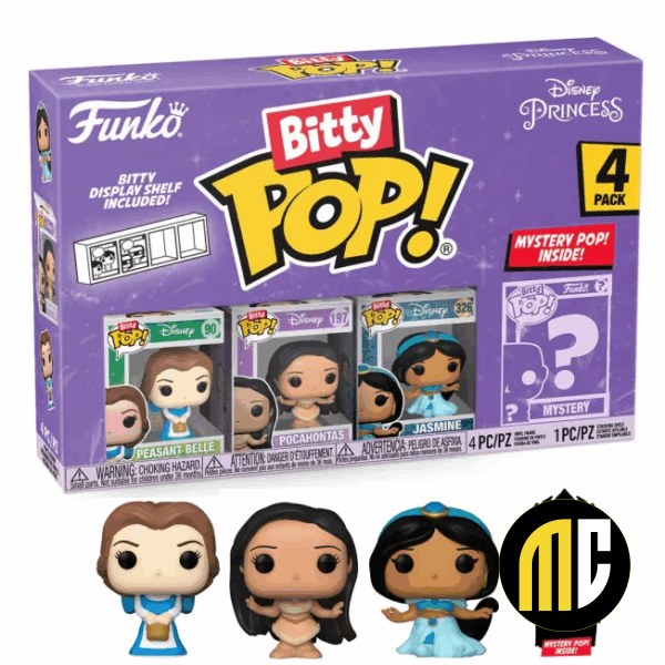 DISNEY PRINCESSE - Bitty Pop 4 Pack 2.5cm - Belle