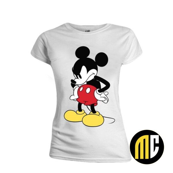 DISNEY - T-Shirt - Mickey Mouse Mad Face - GIRL (XL)