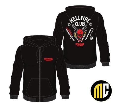 STRANGER THINGS - Hellfire Club - Pull à Capuche Homme (M)