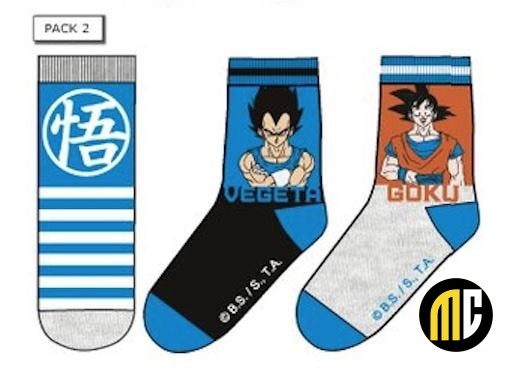 DRAGON BALL - Pack de 3 Chausettes Vegeta/Goku (T27/30)