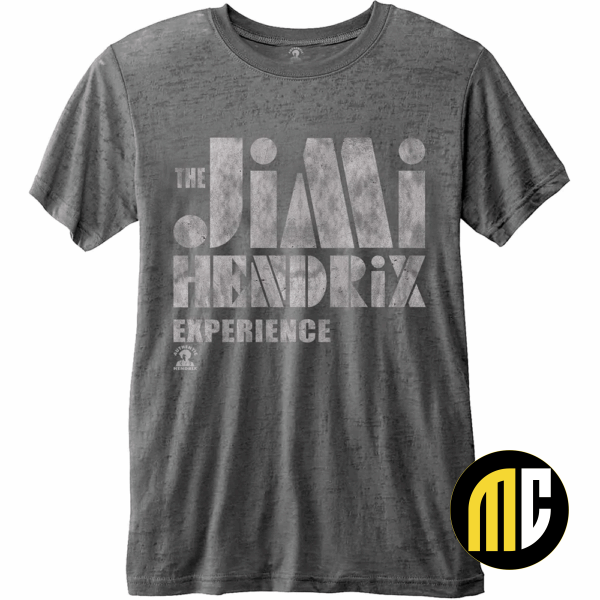 JIMI HENDRIX - T-Shirt BurnOut - Stencil Logo Vintage (XXL)