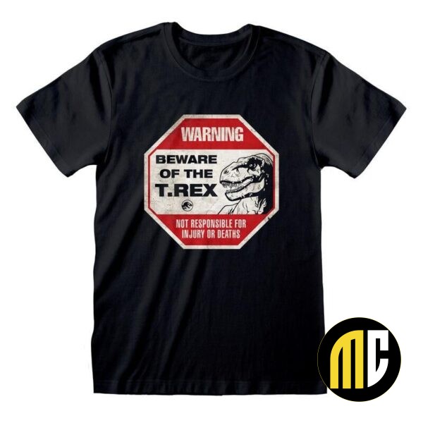 JURASSIC WORLD DOMINION - Beware of T-Rex - T-Shirt Unisex (M)
