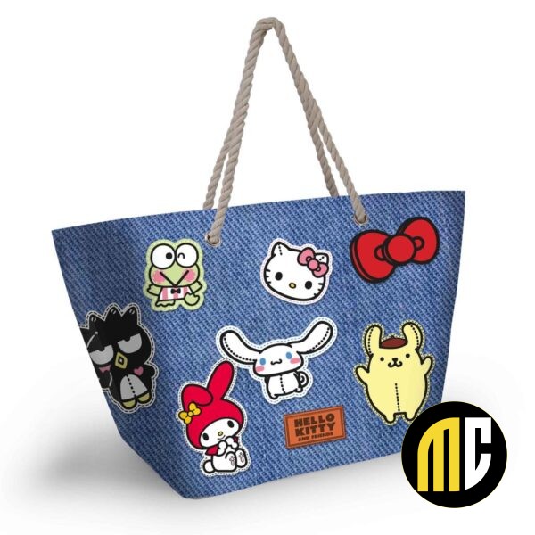 HELLO KITTY & Friends - Denim - Sac de Plage '52x37x17cm'