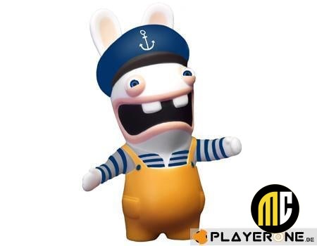LAPINS CRETINS - Figurine Anti Stress - Modele 1 - Marin (10 Cm)