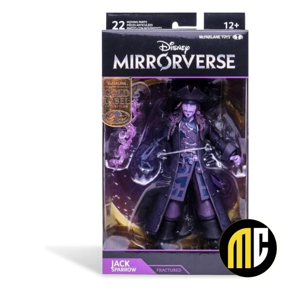 DISNEY MIRRORVERSE -Jack Sparrow "Fractured" -Figurine gold label 18cm