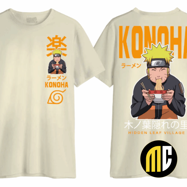 NARUTO SHIPPUDEN - Konoha Ramen - T-Shirt Oversize Homme (XXL)