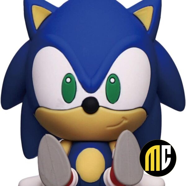 SONIC - Sonic assis - Aimant à collectionner en mousse 3D