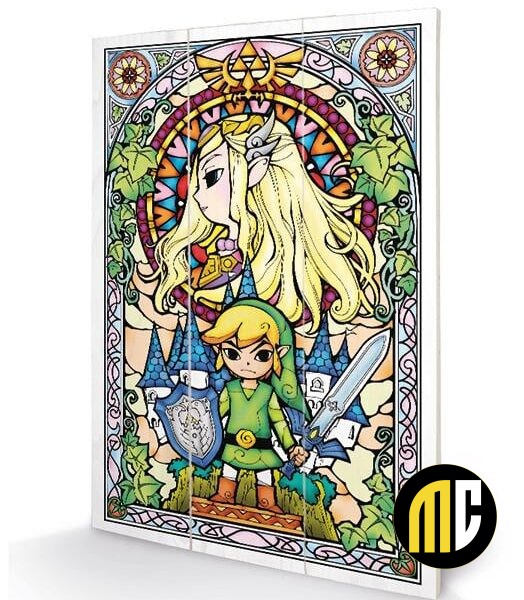 THE LEGEND OF ZELDA - Stained Glass - Impression sur bois 20x29.5