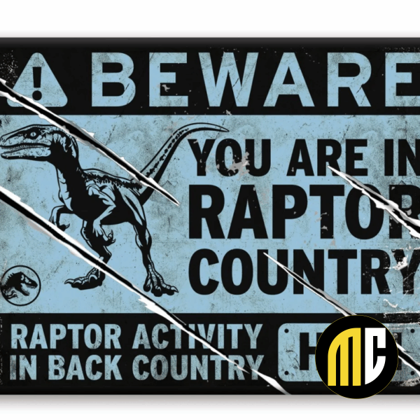 JURASSIC WORLD - Panneau Raptor - aimant 6.3x8.9cm