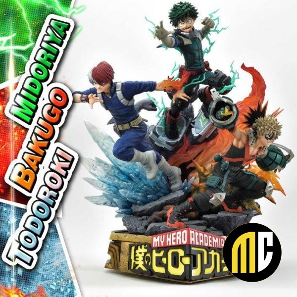 MY HERO ACADEMIA - Midoriya, Bakugo & Todoroki - Statuette 69cm