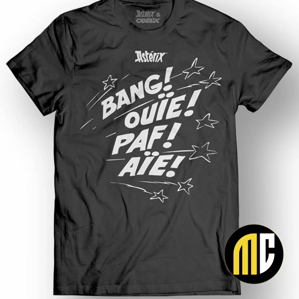 ASTERIX & OBELIX - T-Shirt - Bang! Ouie! Paf! Aie! - Black (M)