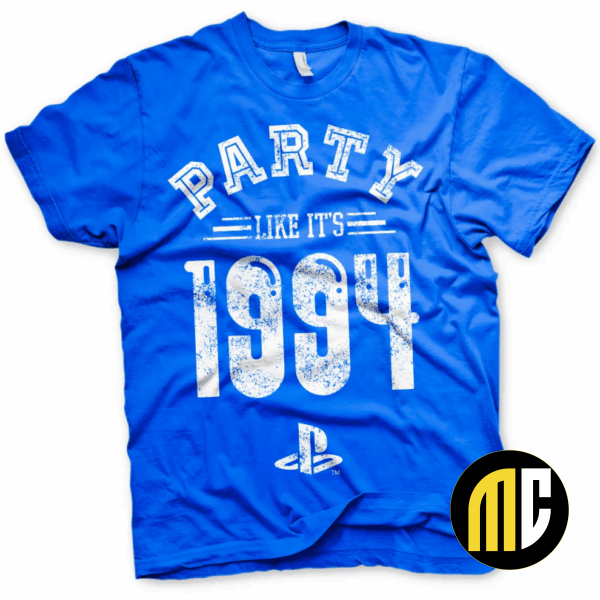 PLAYSTATION - T-Shirt Party Like It's 1994 - BLUE (S)
