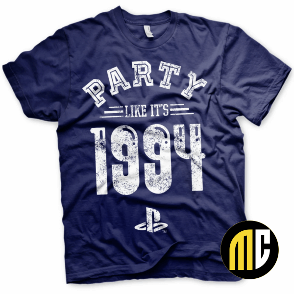 PLAYSTATION - T-Shirt Party Like It's 1994 - MARINE (L)