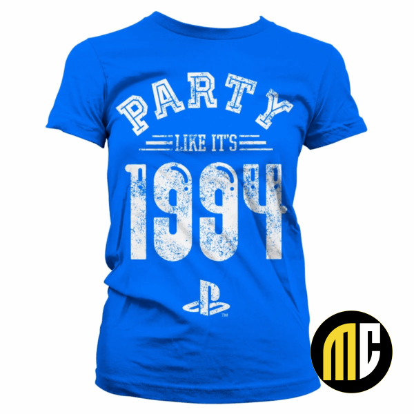PLAYSTATION - T-Shirt Party Like It's 1994 - GIRL Blue (XXL)