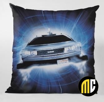 BACK TO THE FUTURE - Coussin carré - Delorean Roads "40x40x1cm"