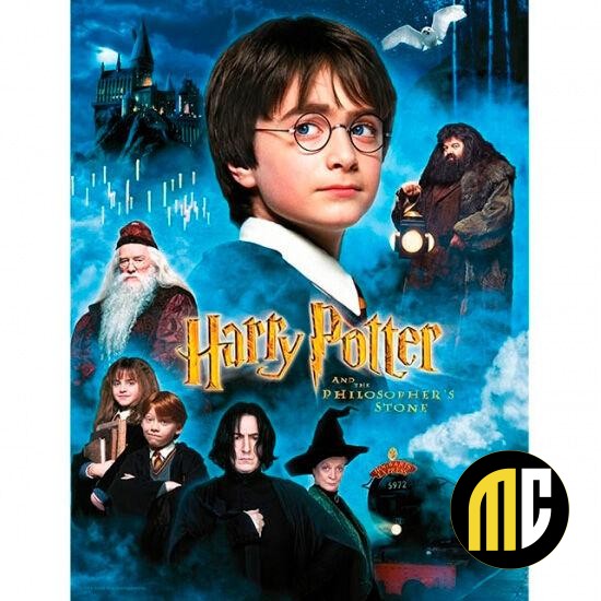 HARRY POTTER - Impression en Verre - Philosopher's Stone - 30X40 Cm