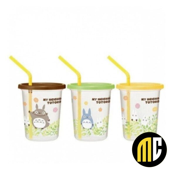 STUDIO GHIBLI - Totoro - Set de 3 Gobelet avec paille 320ml