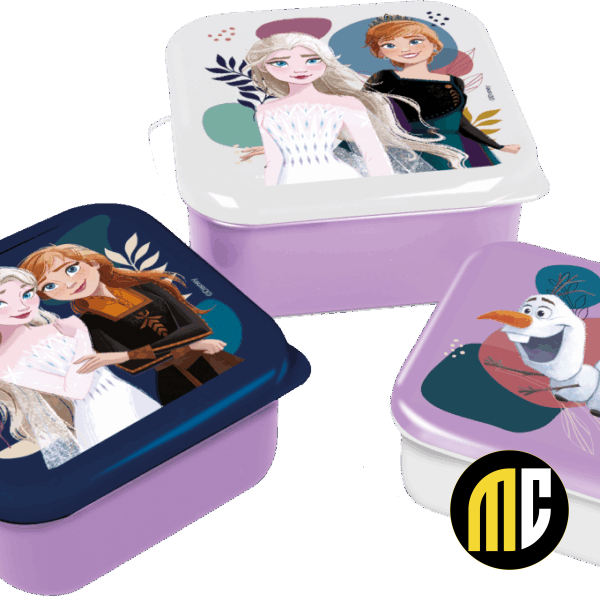 REINE DES NEIGES - Elsa & Anna - Boîtes à Snack - 3 pcs
