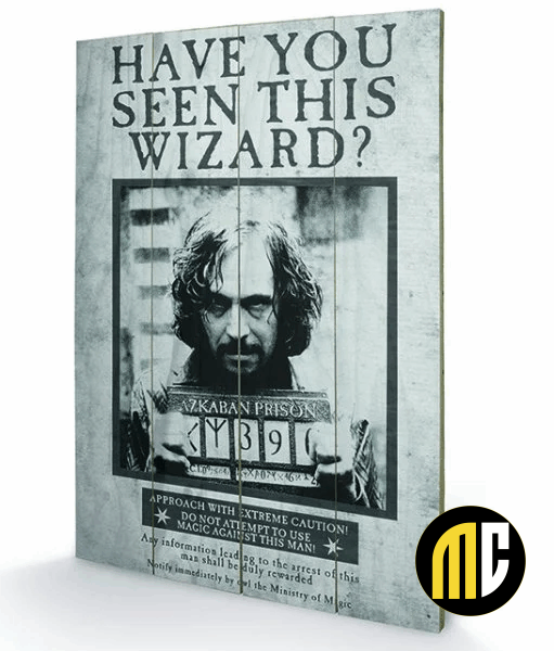 HARRY POTTER - Sirius Wanted - Impression sur bois 40x59cm