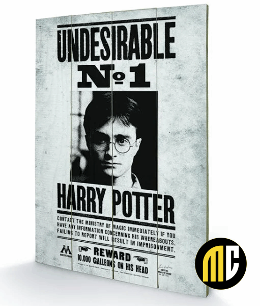 HARRY POTTER - Undesirable N° 1 - Impression sur bois 40x59cm