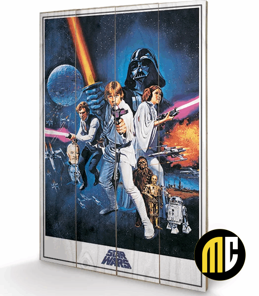 STAR WARS - A New Hope - Impression sur bois 40x59cm
