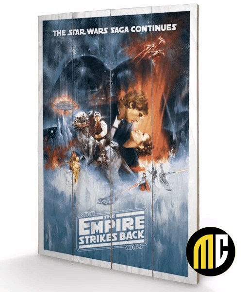 STAR WARS - Empire Strike Back - Impression sur bois 40x59cm