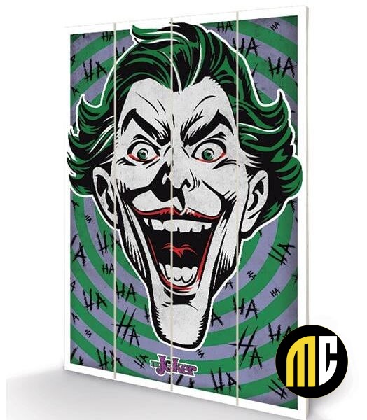 DC COMICS - The Joker HaHaHa - Impression sur bois 40x59cm