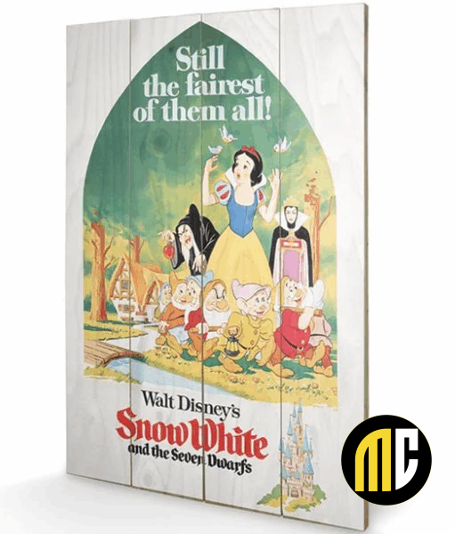 DISNEY - Snow White Still the Faires - Impression sur bois 40x59cm