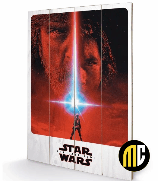 STAR WARS 8 The Last Jedi - Impression sur bois 40x59cm