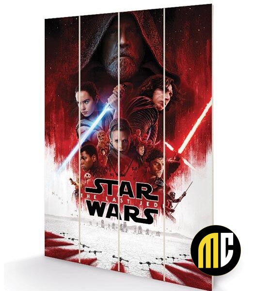 STAR WARS - The Last Jedi - Impression sur bois 40x59cm