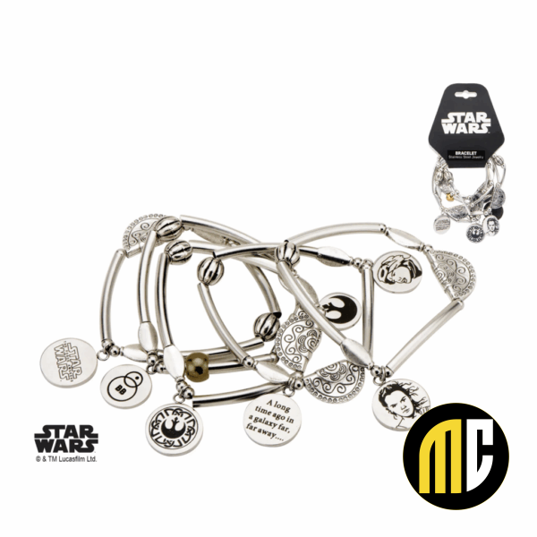 STAR WARS - Women's Stainless Steel Rey Stretchable Bracelet