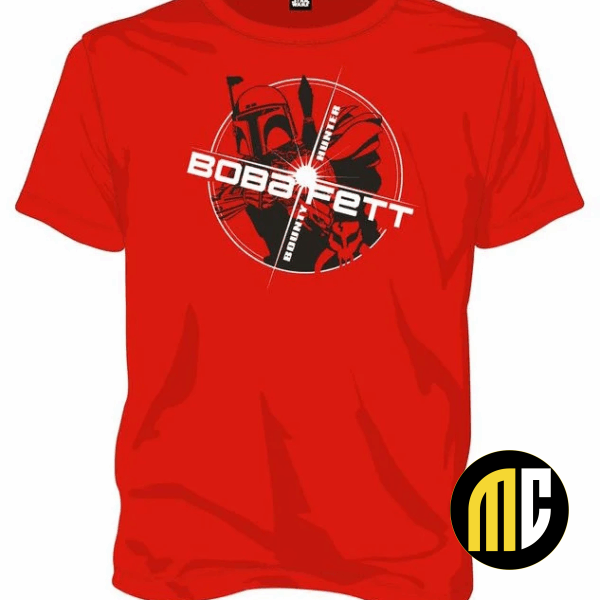 STAR WARS - T-Shirt Boba Fett Bounty Hunter - Red (S)