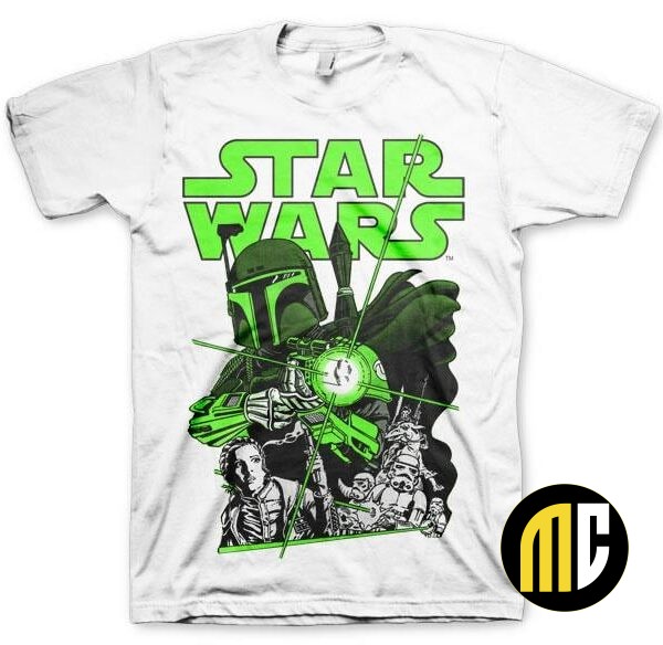 STAR WARS - T-Shirt Vintage Boba Feet - White (S)